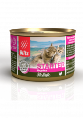 Blitz Holistic «Индейка» консервированный корм-стартер для котят, беременных и кормящих кошек 