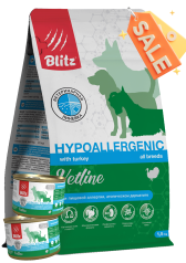 Blitz Vetline Hypoallergenic сухой полнорационный диетический корм для собак при аллергии и атопическом дерматите