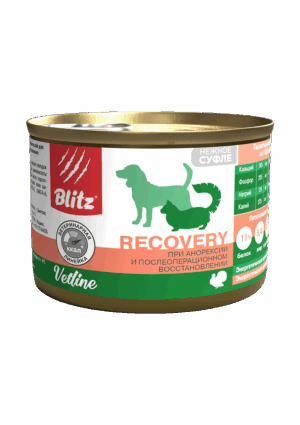 Blitz Recovery влажный корм для собак и кошек при истощении, для восстановления сил после болезни и операции